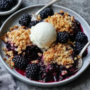 Köstliches Rhabarber-Brombeer-Crumble Rezept für ein unwiderstehliches Dessert!