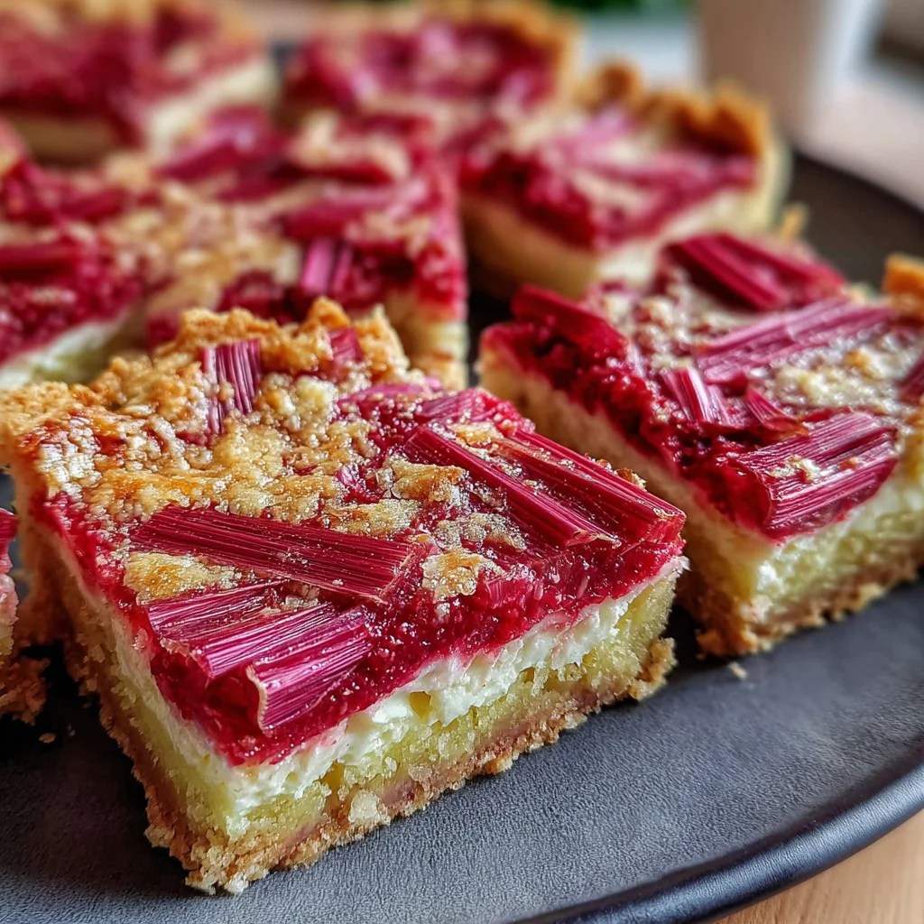 Unwiderstehliches Rhabarberriegel Rezept mit Frischkäse für fruchtigen Genuss