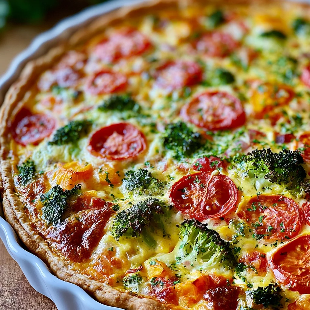 Bunte Gemüsequiche mit Brokkoli und Tomaten: Das einfache Rezept für ein gesundes Geschmackserlebnis!