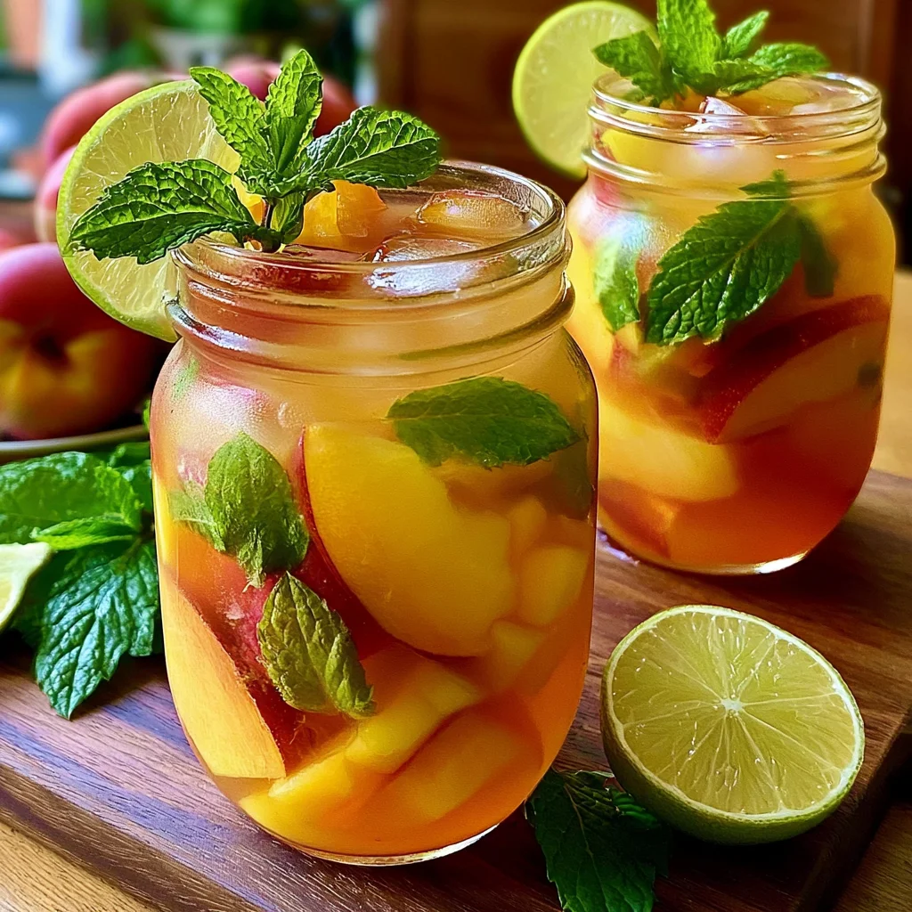 Erfrischende Pfirsich-Limonade selbstgemacht: Das perfekte Rezept für heiße Sommertage!