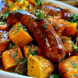 Herzhaftes Wurst und Süßkartoffeln Rezept für die ganze Familie – schnell und lecker!