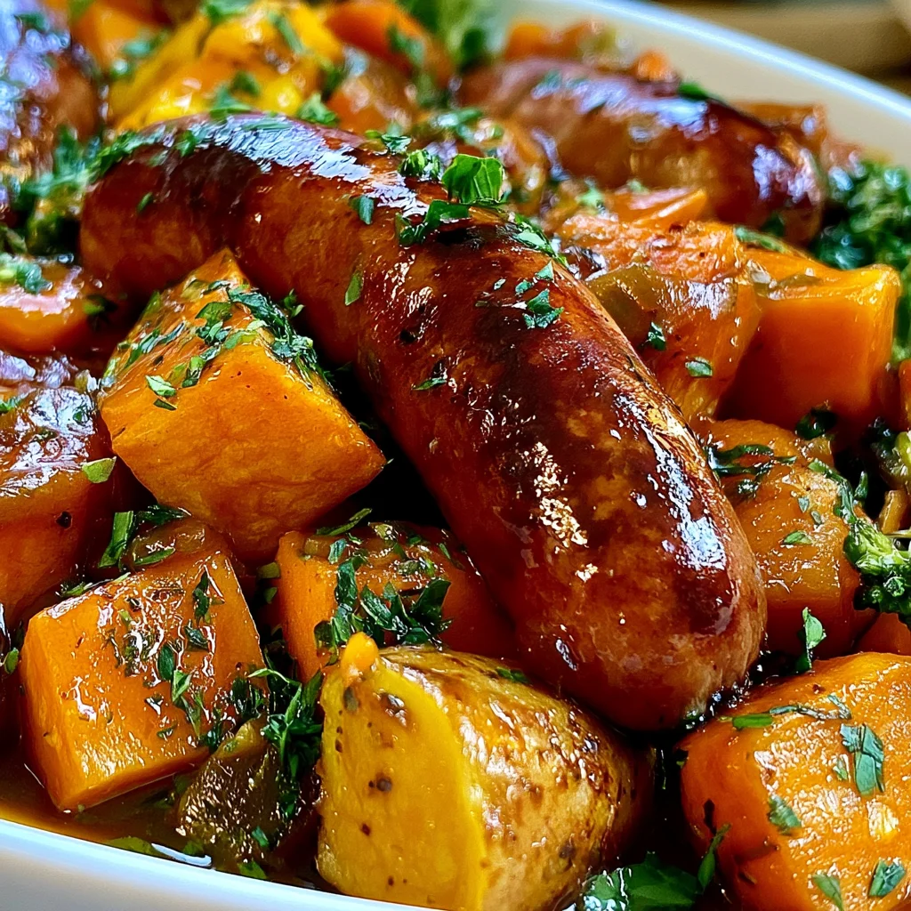 Herzhaftes Wurst und Süßkartoffeln Rezept für die ganze Familie – schnell und lecker!