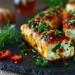 Knusprige Feta-Rollen mit Chili-Honig: Das unwiderstehliche Rezept für deinen nächsten Snack!