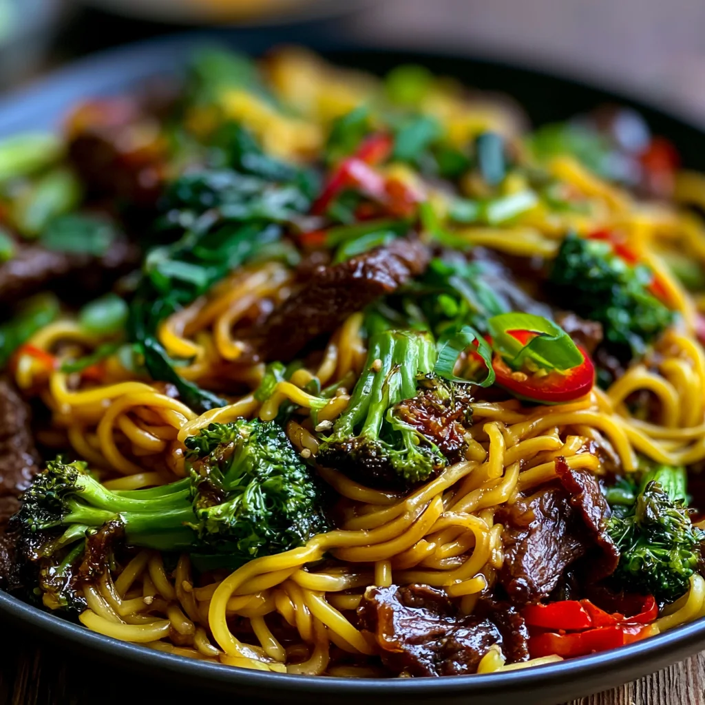 Knuspriges Rindfleisch mit Brokkoli-Nudeln: Das schnelle Rezept für ein unwiderstehliches Abendessen!