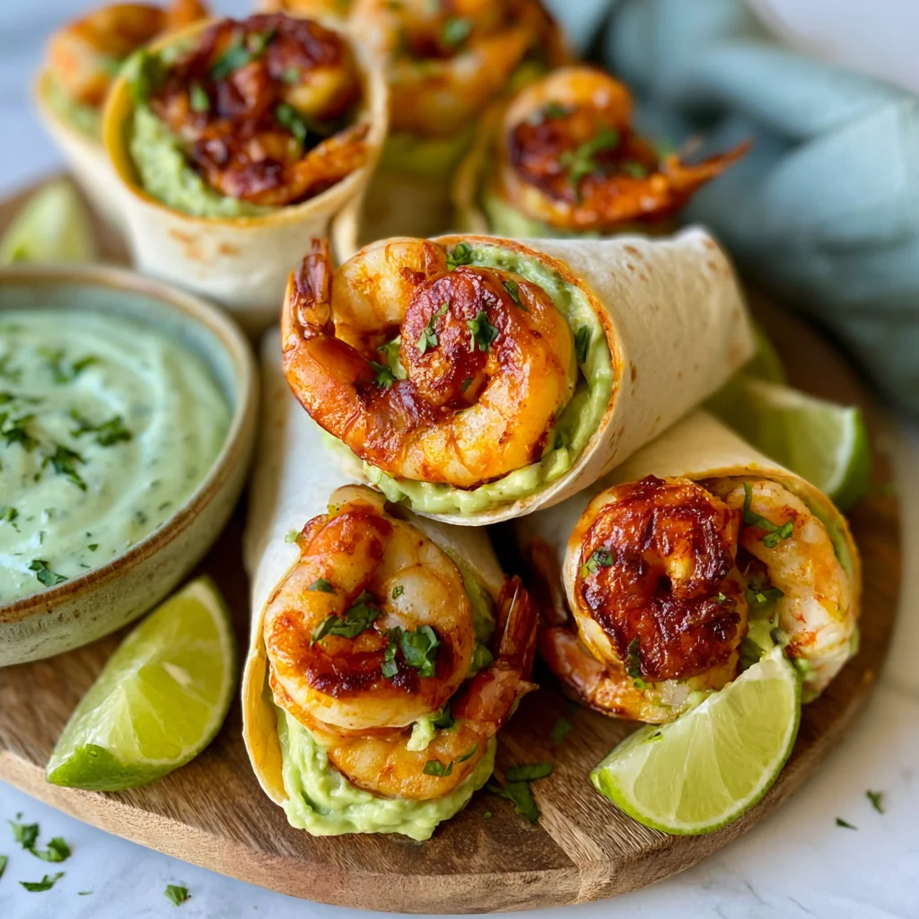 Köstliche Avocado-Limetten Garnelen-Wraps mit Koriander-Dip: Dein neues Lieblingsrezept!