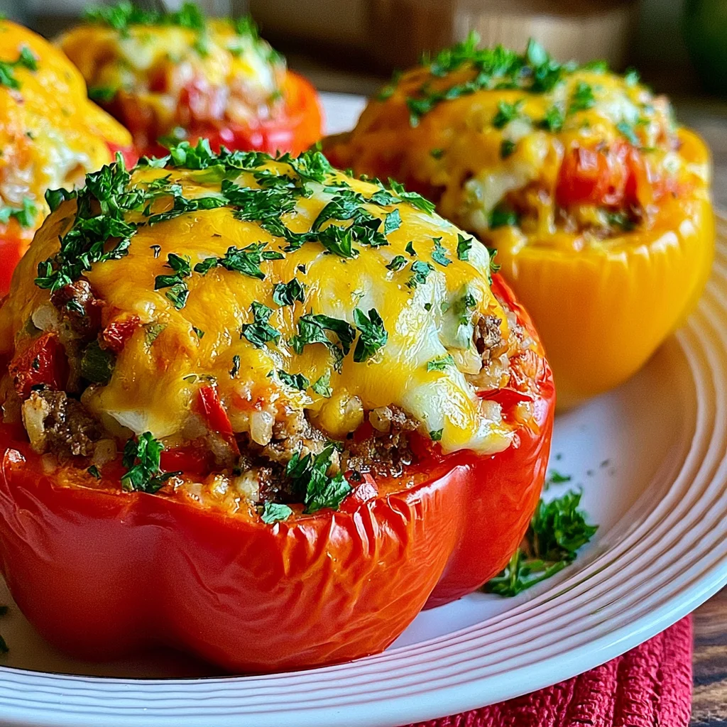 Köstlicher gefüllter Paprika Auflauf: Einfaches Rezept für die ganze Familie!