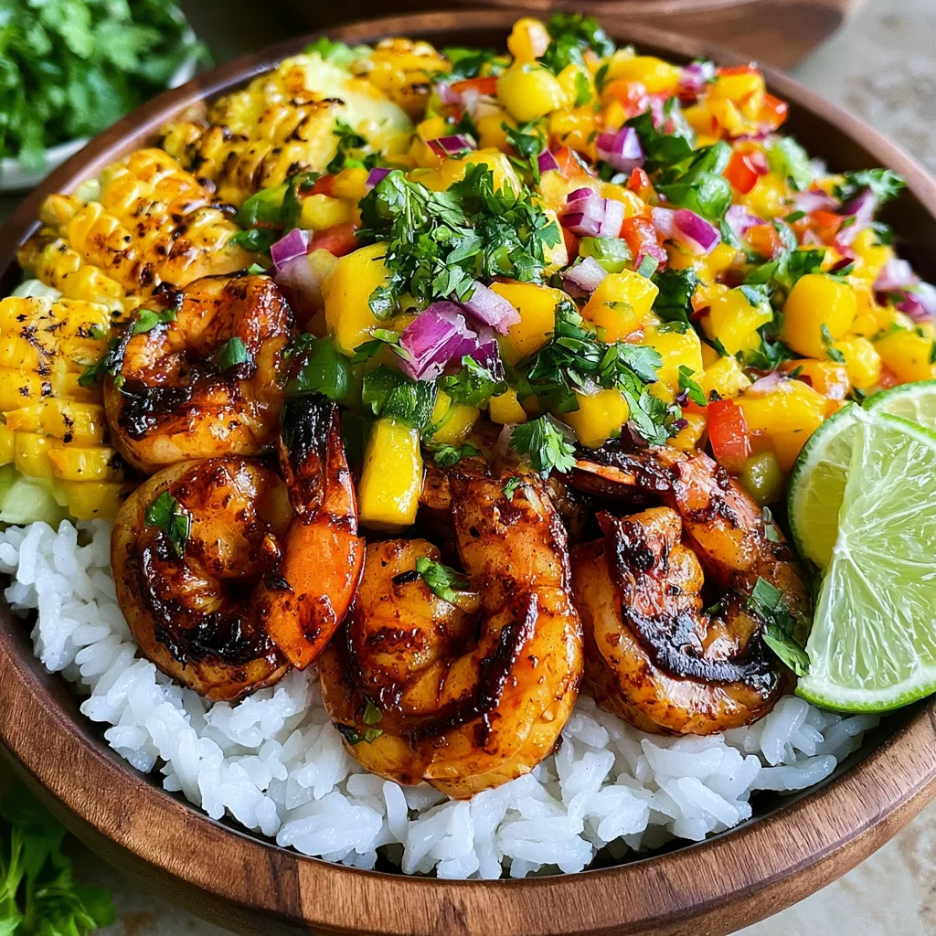 Pikante Garnelen und Mango Salsa Reisbowl: Das Rezept für deinen Sommergenuss!